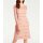 Designer-Spitzen-Chiffonkleid, rosé
