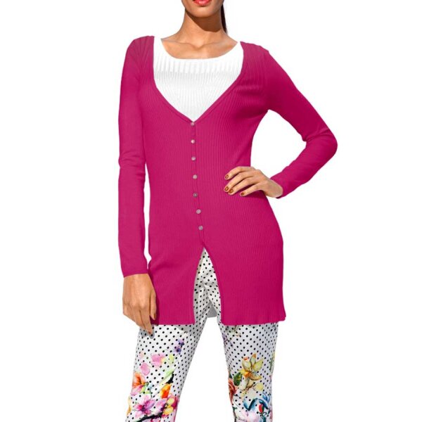Optimizer-Strickjacke, pink