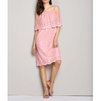 Designer-Spitzenkleid, rosé