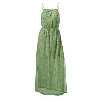 Sukienka maxi, zielono-ecru
