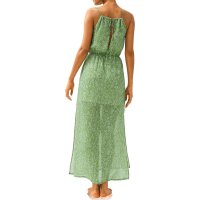 Maxi-Druckkleid, grün-offwhite