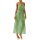 Maxi-Druckkleid, grün-offwhite