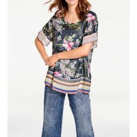 Designer-Druckbluse, bunt