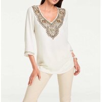 Designer-Georgette-Tunika, offwhite