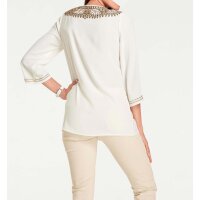 Designer-Georgette-Tunika, offwhite
