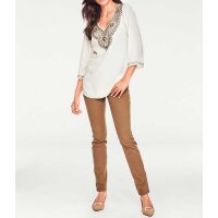 Designer-Georgette-Tunika, offwhite