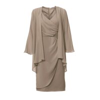 Cocktail dress and blouse, taupe
