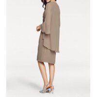 Designer-Cocktailkleid+Bluse, taupe