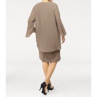 Designer-Cocktailkleid+Bluse, taupe