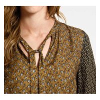 Print dress, khaki-black