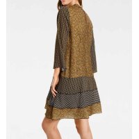 Print dress, khaki-black