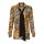 Designer-Bluse m.Krawatte, senf-schwarz