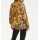Designer-Bluse m.Krawatte, senf-schwarz