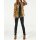 Designer-Bluse m.Krawatte, senf-schwarz