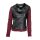 Bikerjacke, bordeaux-schwarz