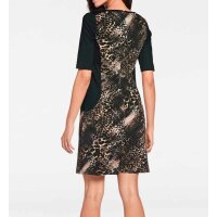 Dress, black-camel