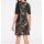 Dress, black-camel