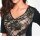 Dress, black-camel