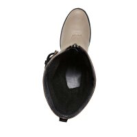 Leather boots, taupe-black
