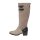 Leather boots, taupe-black