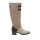 Leather boots, taupe-black