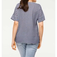 Print blouse, blue-multicolour