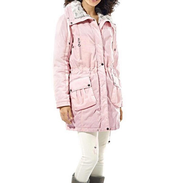 Parka m. Webpelz, rosé
