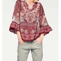 Designer-Druckbluse, bunt