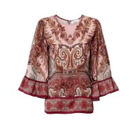 Designer-Druckbluse, bunt
