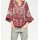 Designer-Druckbluse, bunt