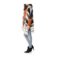 Strickponcho, sand-bunt