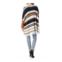 Strickponcho, sand-bunt