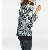 Designer-Bluse, mint-bunt