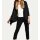 Cardigan with fur imitation collar, black