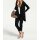 Cardigan with fur imitation collar, black