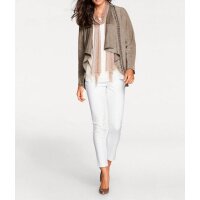 Designer-Ziegenvelourslederjacke, taupe