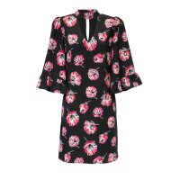 Print dress, black-pink