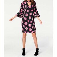 Print dress, black-pink