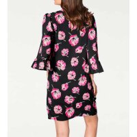 Print dress, black-pink