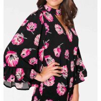 Print dress, black-pink