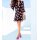 Print dress, black-pink