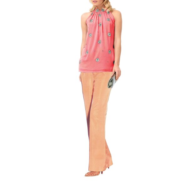 Evening suit, apricot
