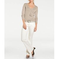 Feinstrickpullover m. Quasten, sand
