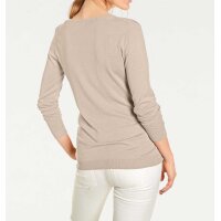 Feinstrickpullover m. Quasten, sand