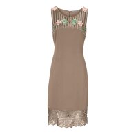 Designer-Chiffonkleid, taupe