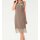 Designer-Chiffonkleid, taupe