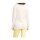 Strickjacke, creme-orange-gelb