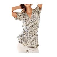Animalprint-Druckbluse, taupe-bunt
