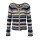 Grobstrickjacke, gelb-marine