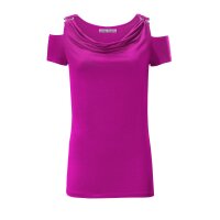 Waterfall shirt with strass, pink